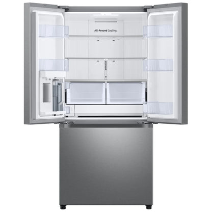 Samsung RF25C5551SR - RF25C5551SR/AA French Door Refrigerator, 33 inch Width, ENERGY STAR Certified, 24.5 cu. ft. Capacity, Water Dispenser (Interior), Ice Dispenser (Freezer Located), Stainless Steel colour