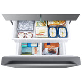 Samsung RF25C5A01SRAA French Door Refrigerator, 33 inch Width, 24.5 cu. ft. Capacity, Ice Dispenser (Freezer Located), ENERGY STAR Certified, Silver colour, SpaceMax™