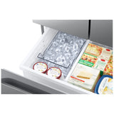 Samsung RF25C5A01SRAA French Door Refrigerator, 33 inch Width, 24.5 cu. ft. Capacity, Ice Dispenser (Freezer Located), ENERGY STAR Certified, Silver colour, SpaceMax™