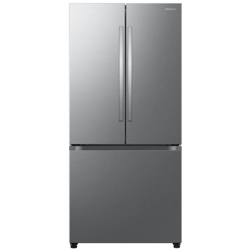 Samsung RF25C5A01SRAA French Door Refrigerator, 33 inch Width, 24.5 cu. ft. Capacity, Ice Dispenser (Freezer Located), ENERGY STAR Certified, Silver colour, SpaceMax™
