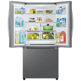 Samsung RF25C5A01SRAA French Door Refrigerator, 33 inch Width, 24.5 cu. ft. Capacity, Ice Dispenser (Freezer Located), ENERGY STAR Certified, Silver colour, SpaceMax™