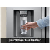 Samsung RF27CG5B30SRAA French Door Refrigerator, 36 inch Width, 26 cu. ft. Capacity, Counter Depth, Water Dispenser (Exterior), Ice Dispenser (Thru Door), ENERGY STAR Certified, Stainless Steel colour