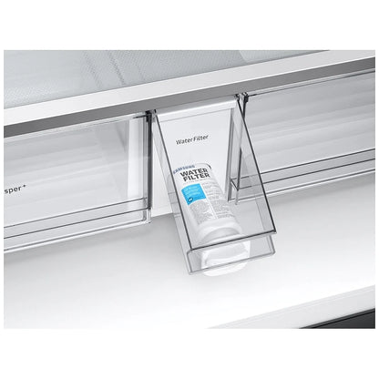 Samsung Bespoke RF29BB8600QLAA French Door Refrigerator, 36 inch Width, ENERGY STAR Certified, 28.8 cu. ft. Capacity, Water Dispenser (Interior), Ice Dispenser (Freezer Located), Stainless Steel colour Beverage Center,