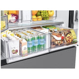 Samsung Bespoke RF24BB6200QLAA Bottom Freezer Counter Depth French Door Refrigerator, 36 inch Width, 23.9 cu. ft. Capacity, Counter Depth, Water Dispenser (Interior), Ice Dispenser (Freezer Located), ENERGY STAR Certified, Stainless Steel colour