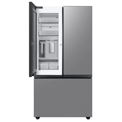 Samsung Bespoke RF30BB6600QLAA French Door Refrigerator, 36 inch Width, ENERGY STAR Certified, 30.1 cu. ft. Capacity, Water Dispenser (Interior), Ice Dispenser (Freezer Located), Stainless Steel colour Beverage Center