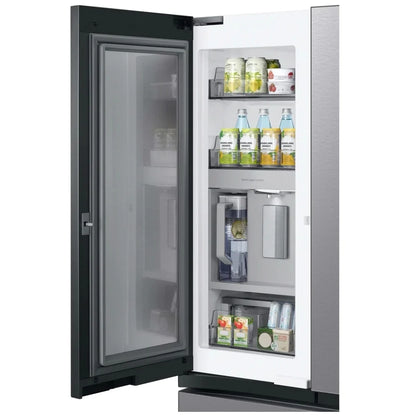 Samsung Bespoke RF30BB6600QLAA French Door Refrigerator, 36 inch Width, ENERGY STAR Certified, 30.1 cu. ft. Capacity, Water Dispenser (Interior), Ice Dispenser (Freezer Located), Stainless Steel colour Beverage Center