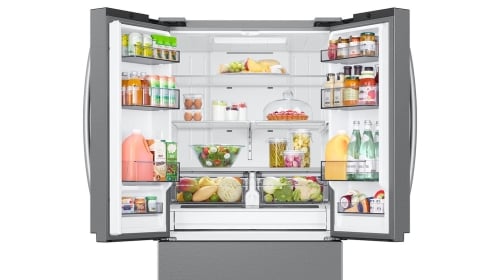 Samsung RF32CG5100SRAA French Door Refrigerator, 36 inch Width, ENERGY STAR Certified, 32 cu. ft. Capacity, Ice Dispenser (Freezer Located), Stainless Steel colour