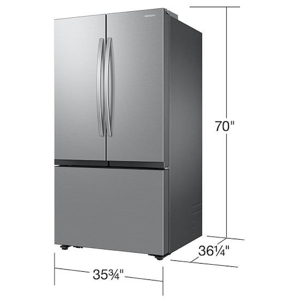 Samsung RF32CG5100SRAA French Door Refrigerator, 36 inch Width, ENERGY STAR Certified, 32 cu. ft. Capacity, Ice Dispenser (Freezer Located), Stainless Steel colour