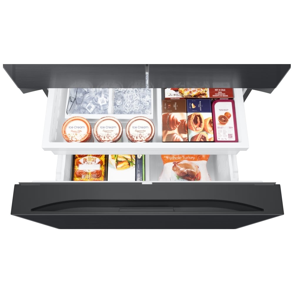 Samsung RF32CG5400MTAA French Door Refrigerator, 36 inch Width, ENERGY STAR Certified, 31 cu. ft. Capacity, Ice Dispenser (Freezer Located), Black Matte Steel colour