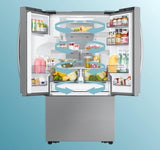 Samsung RF32CG5400SRAA French Door Refrigerator, 36 inch Width, 31 cu. ft. Capacity, Water Dispenser (Exterior), Ice Dispenser (Freezer Located), ENERGY STAR Certified, Stainless Steel colour