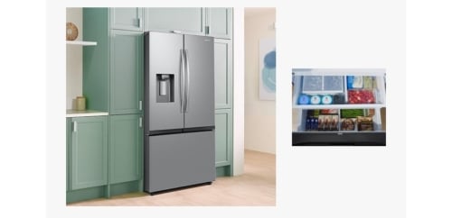 Samsung RF32CG5400SRAA French Door Refrigerator, 36 inch Width, ENERGY STAR Certified, 31 cu. ft. Capacity, Water Dispenser (Exterior), Ice Dispenser (Freezer Located)