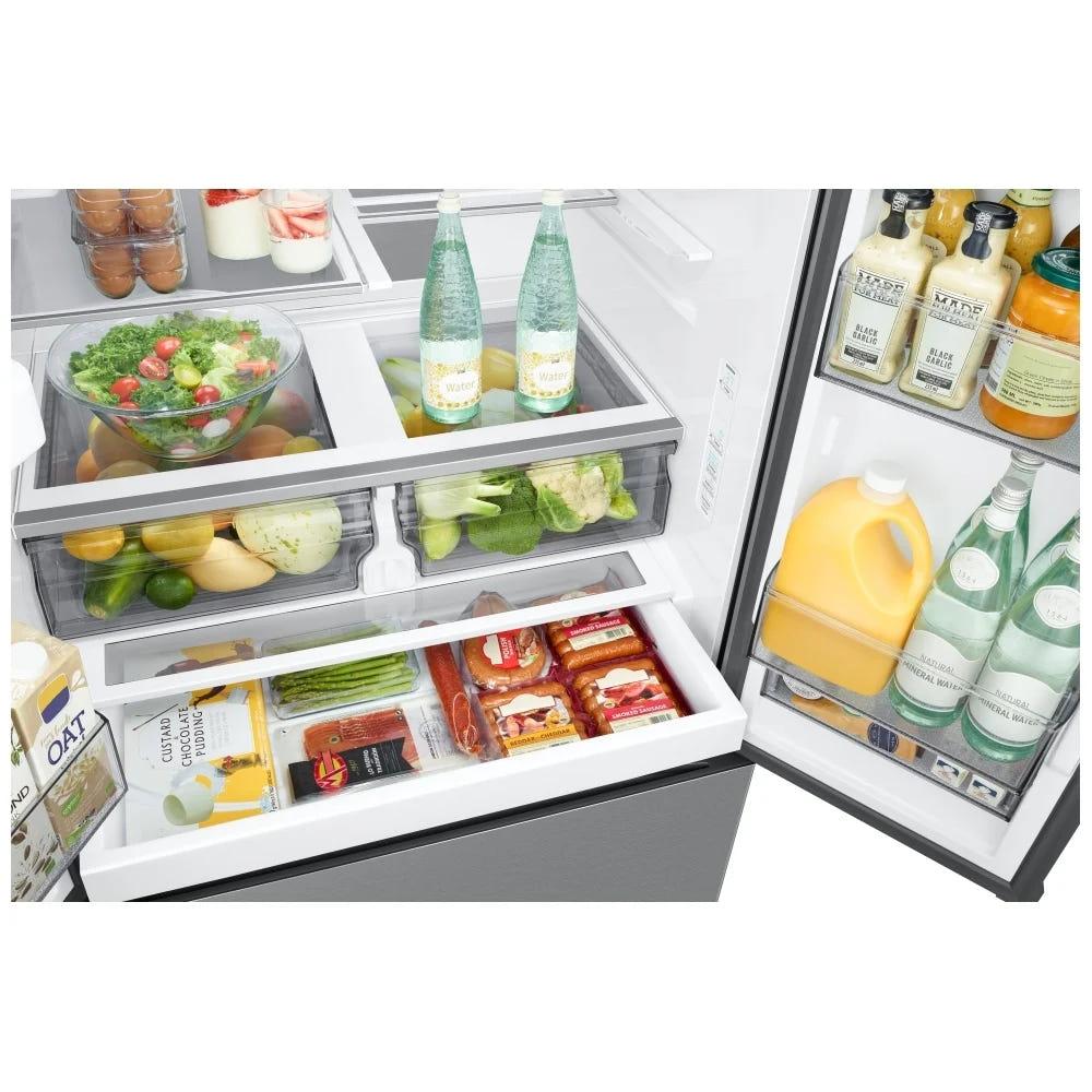 Samsung RF32CG5400SRAA French Door Refrigerator, 36 inch Width, ENERGY STAR Certified, 31 cu. ft. Capacity, Water Dispenser (Exterior), Ice Dispenser (Freezer Located),