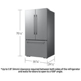 Samsung RF70H25KERAA French Door Refrigerator, 36 inch Width, 25 cu. ft. Capacity, Counter Depth, Water Dispenser (Interior), Ice Dispenser (Freezer Located), ENERGY STAR Certified, Stainless Steel colour