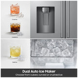 Samsung RF70H30GEEAA French Door Refrigerator, 36 inch Width, 29 cu. ft. Capacity, Water Dispenser (Exterior), Ice Dispenser (Thru Door), ENERGY STAR Certified, Matt Black Stainless colour