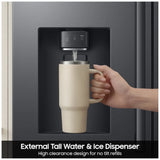 Samsung RF70H30GEEAA French Door Refrigerator, 36 inch Width, 29 cu. ft. Capacity, Water Dispenser (Exterior), Ice Dispenser (Thru Door), ENERGY STAR Certified, Matt Black Stainless colour