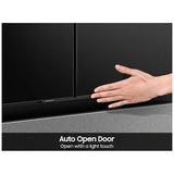 Samsung Bespoke RF90F29BECRAA French Door Refrigerator, 36 inch Width, 29 cu. ft. Capacity, Custom Panel Ready, Water Dispenser (Interior), Ice Dispenser (Freezer Located), ENERGY STAR Certified, Stainless steel colour