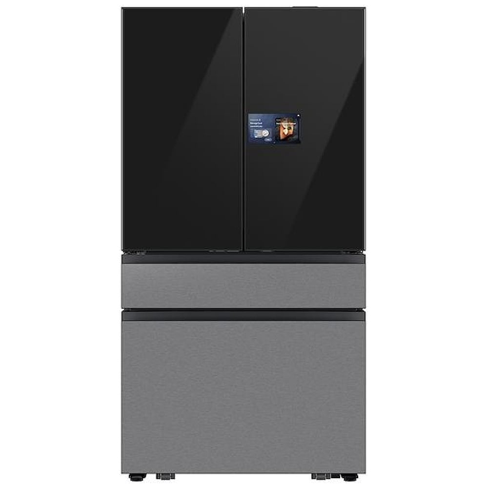 Samsung Bespoke RF90F29BECRAA French Door Refrigerator, 36 inch Width, 29 cu. ft. Capacity, Custom Panel Ready, Water Dispenser (Interior), Ice Dispenser (Freezer Located), ENERGY STAR Certified, Stainless steel colour