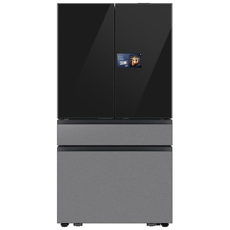 Samsung Bespoke RF90F29BECRAA French Door Refrigerator, 36 inch Width, 29 cu. ft. Capacity, Custom Panel Ready, Water Dispenser (Interior), Ice Dispenser (Freezer Located), ENERGY STAR Certified, Stainless steel colour