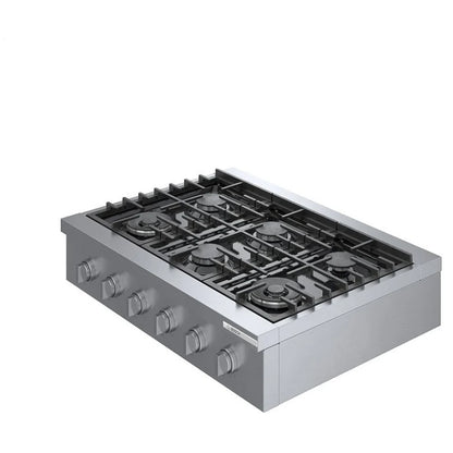 36" Gas Rangetop, 6 Burner, Stainless Steel, RGM8658UC