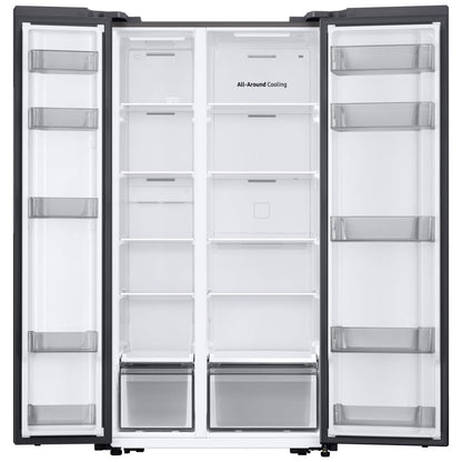 Samsung Bespoke RS20DG4000M9AA Side by Side Counter Depth Refrigerator, 36 inch Width, ENERGY STAR Certified, Counter Depth, 20.5 cu. ft. Capacity, Silver colour