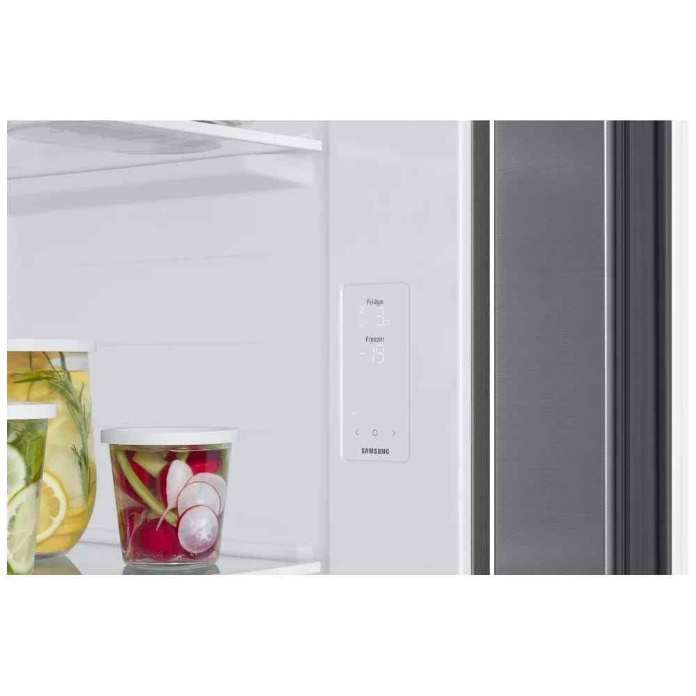 Samsung Bespoke RS20DG4000M9AA Side by Side Counter Depth Refrigerator, 36 inch Width, ENERGY STAR Certified, Counter Depth, 20.5 cu. ft. Capacity, Silver colour
