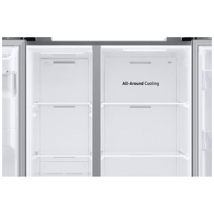 Samsung RS22T5561SR - RS22T5561SR/AC Side by Side Counter Depth Refrigerator, 36 inch Width, ENERGY STAR Certified, Counter Depth, Ice Dispenser (Freezer Located), Water Dispenser (Exterior), 21.5 cu. ft. Capacity,