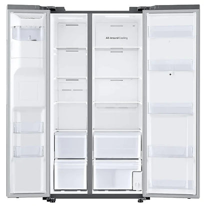 Samsung RS22T5561SR - RS22T5561SR/AC Side by Side Counter Depth Refrigerator, 36 inch Width, ENERGY STAR Certified, Counter Depth, Ice Dispenser (Freezer Located), Water Dispenser (Exterior), 21.5 cu. ft. Capacity,