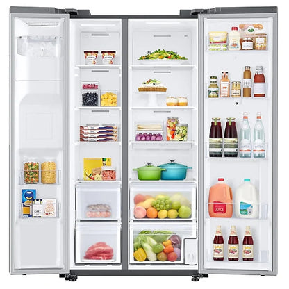 Samsung RS22T5561SR - RS22T5561SR/AC Side by Side Counter Depth Refrigerator, 36 inch Width, ENERGY STAR Certified, Counter Depth, Ice Dispenser (Freezer Located), Water Dispenser (Exterior), 21.5 cu. ft. Capacity,