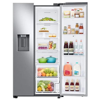 Samsung RS22T5561SR - RS22T5561SR/AC Side by Side Counter Depth Refrigerator, 36 inch Width, ENERGY STAR Certified, Counter Depth, Ice Dispenser (Freezer Located), Water Dispenser (Exterior), 21.5 cu. ft. Capacity,