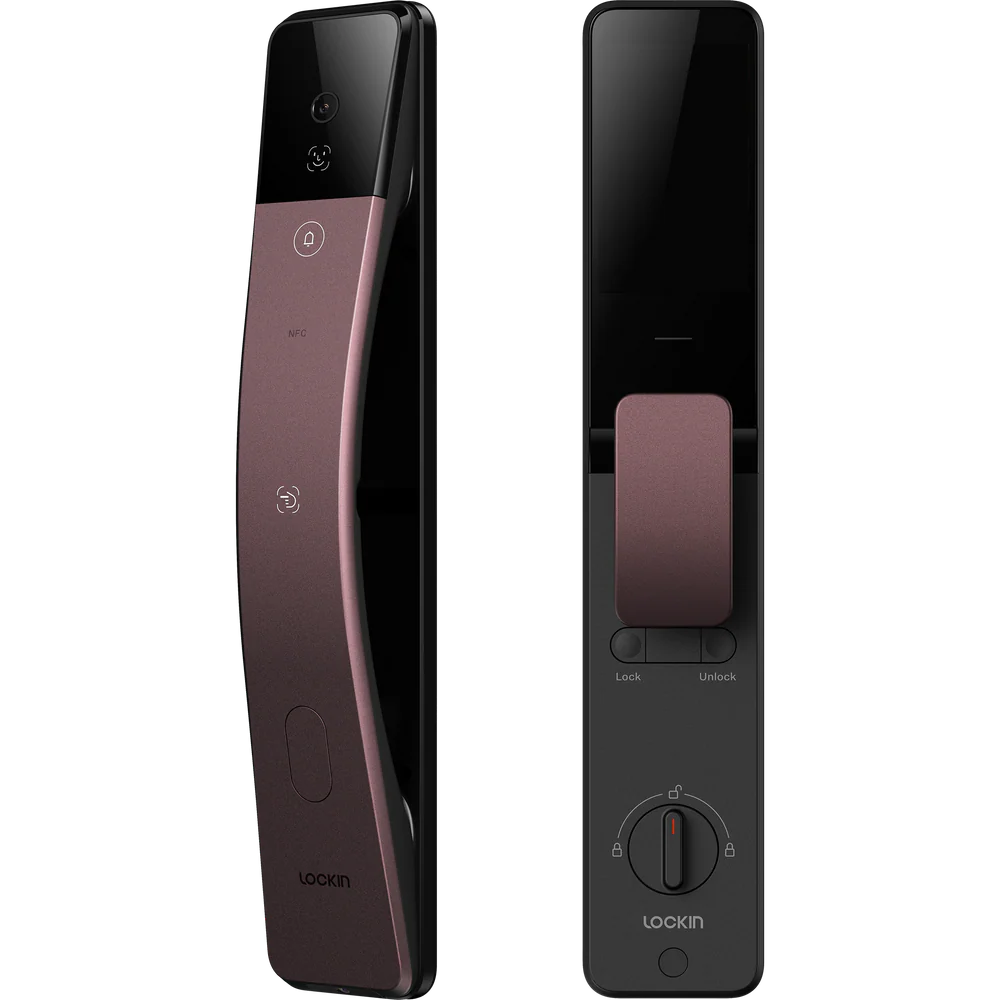 S6 Max - Vein & Face Recognition & Video Doorbell Smart Lock - Purple Colour