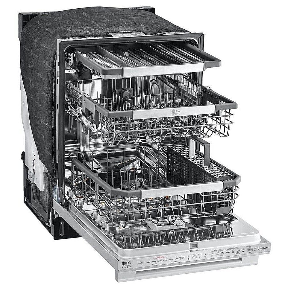 LG Studio Top Control Smart Dishwasher with 1-Hour Wash & Dry, QuadWash Pro™, TrueSteam® and Dynamic Heat Dry™ SDWB24S3