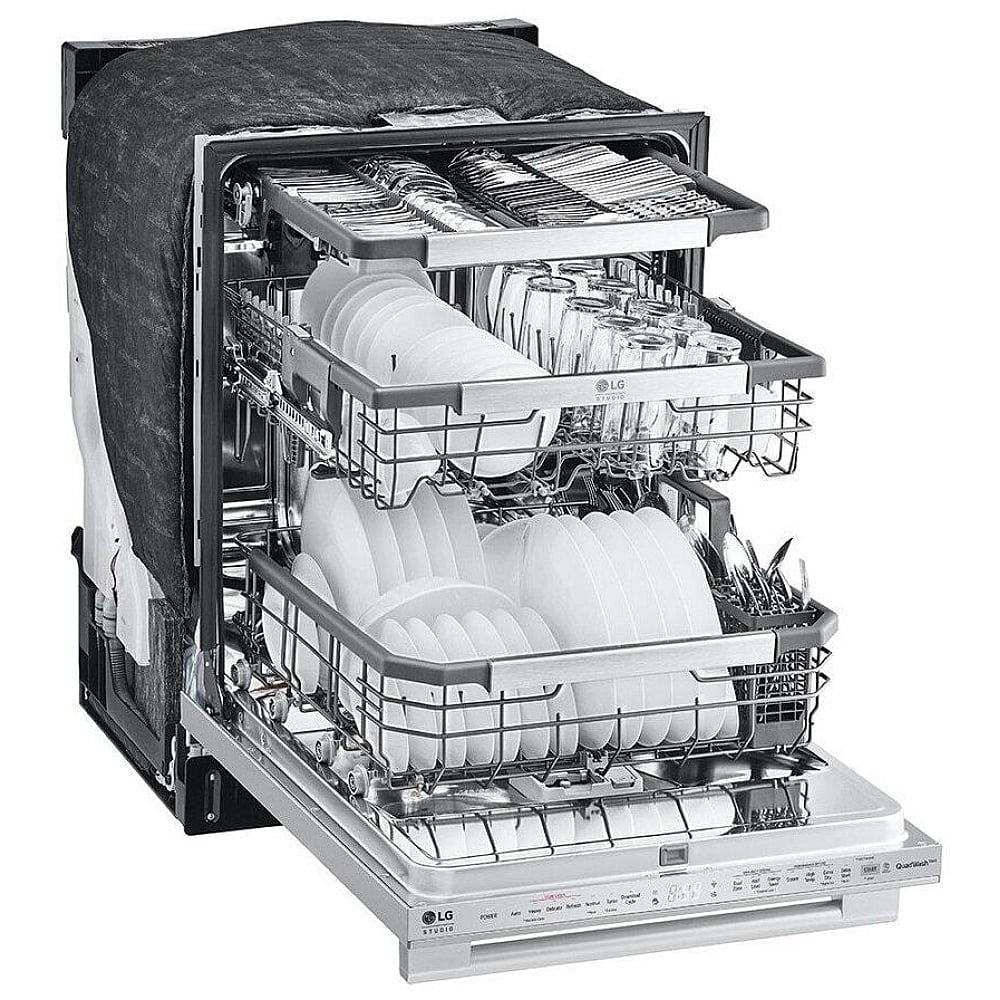 LG Studio Top Control Smart Dishwasher with 1-Hour Wash & Dry, QuadWash Pro™, TrueSteam® and Dynamic Heat Dry™ SDWB24S3