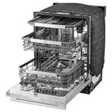 LG Studio SDWB24S3 Dishwasher, 24 inch Exterior Width, 40 dB Decibel Level, Fully Integrated, Stainless Interior, 10 Wash Cycles, 15 Capacity (Place Settings), 3 Loading Racks, Wifi Enabled, Stainless Steel colour