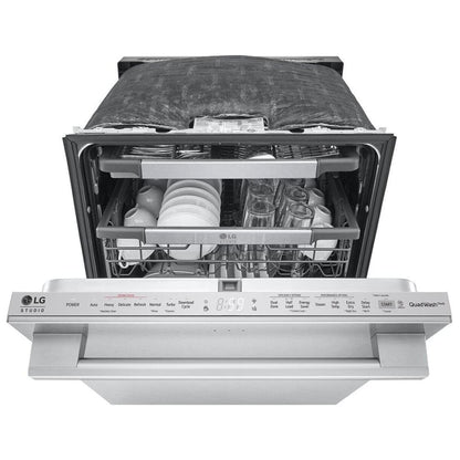 LG Studio Top Control Smart Dishwasher with 1-Hour Wash & Dry, QuadWash Pro™, TrueSteam® and Dynamic Heat Dry™ SDWB24S3