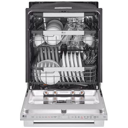 LG Studio Top Control Smart Dishwasher with 1-Hour Wash & Dry, QuadWash Pro™, TrueSteam® and Dynamic Heat Dry™ SDWB24S3