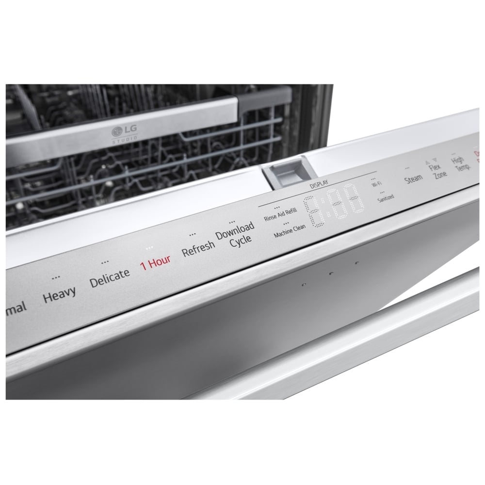LG Studio Top Control Smart Dishwasher with 1-Hour Wash & Dry, QuadWash Pro™, TrueSteam® and Dynamic Heat Dry™ SDWB24S3