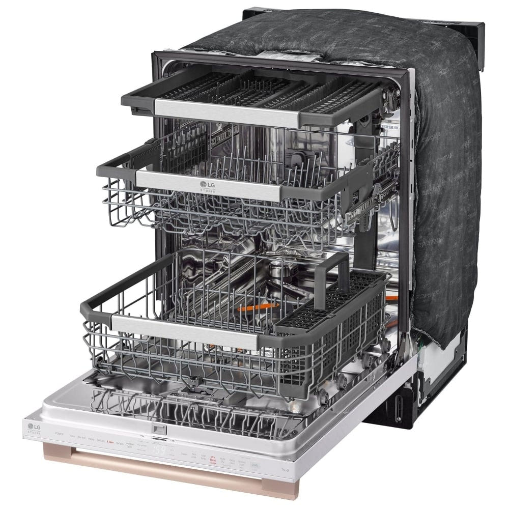 LG Studio SDWB24W3 Dishwasher, 24 inch Exterior Width, 40 dB Decibel Level, Stainless Steel (Interior), Wifi Enabled, Essence White colour