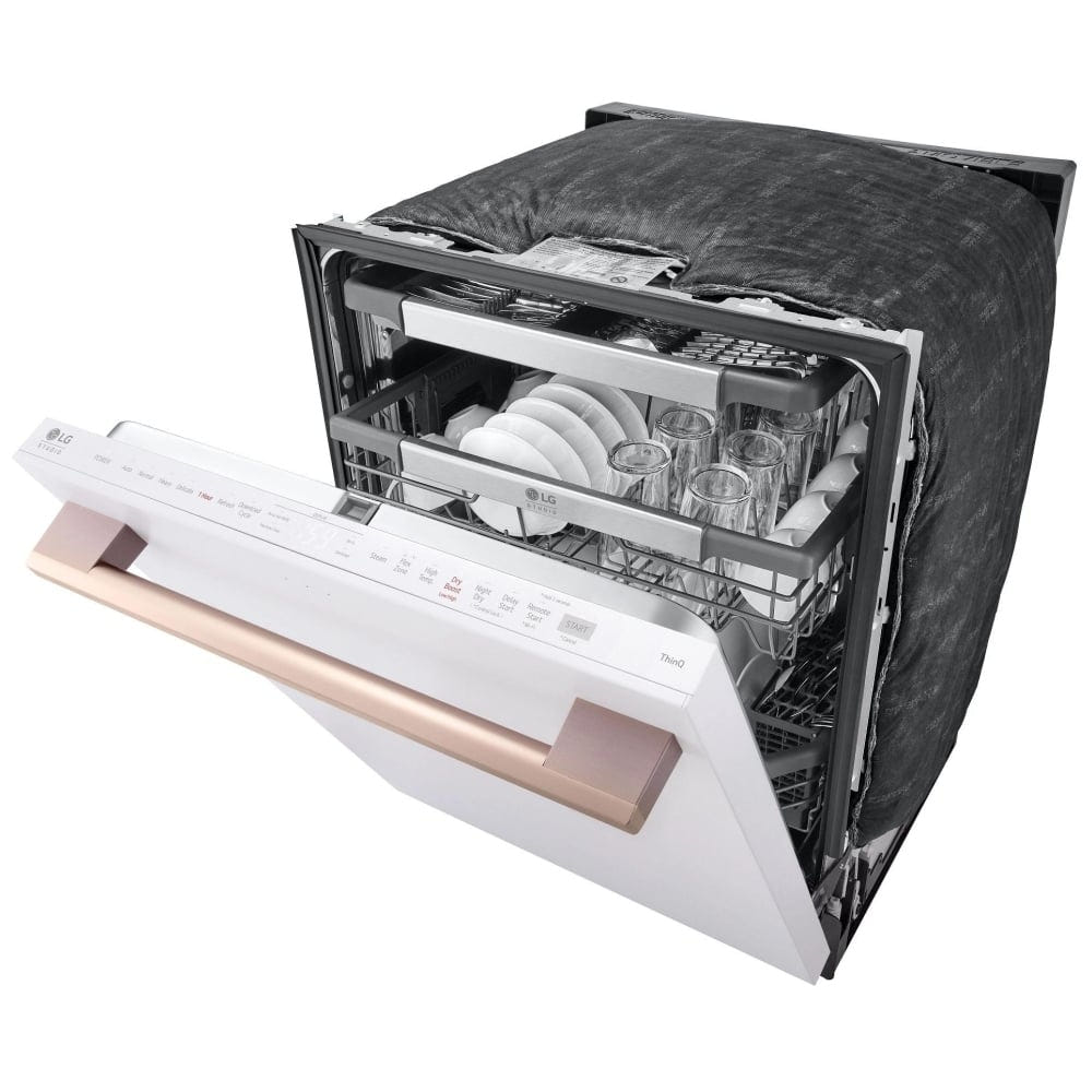 LG Studio SDWB24W3 Dishwasher, 24 inch Exterior Width, 40 dB Decibel Level, Stainless Steel (Interior), Wifi Enabled, Essence White colour