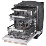 LG Studio SDWB24W3 Dishwasher, 24 inch Exterior Width, 40 dB Decibel Level, Fully Integrated, Stainless Interior, 10 Wash Cycles, 15 Capacity (Place Settings), 3 Loading Racks, Wifi Enabled, Essence White colour