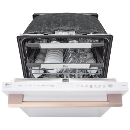LG Studio SDWB24W3 Dishwasher, 24 inch Exterior Width, 40 dB Decibel Level, Stainless Steel (Interior), Wifi Enabled, Essence White colour