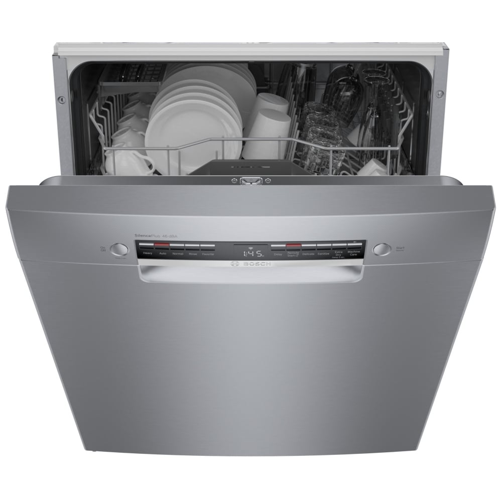 Bosch 300 Series Dishwasher, 24" Brushed Steel Anti-Fingerprint SGE53C55UC