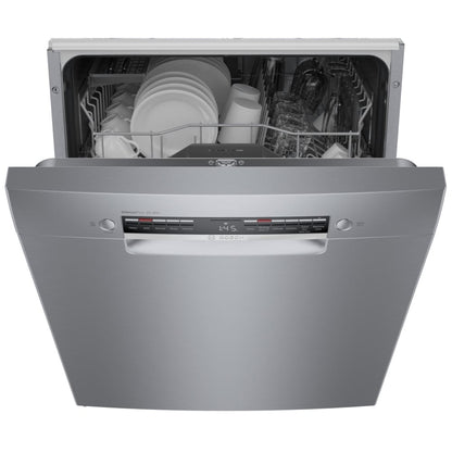 Bosch 300 Series Dishwasher, 24" Brushed Steel Anti-Fingerprint SGE53C55UC