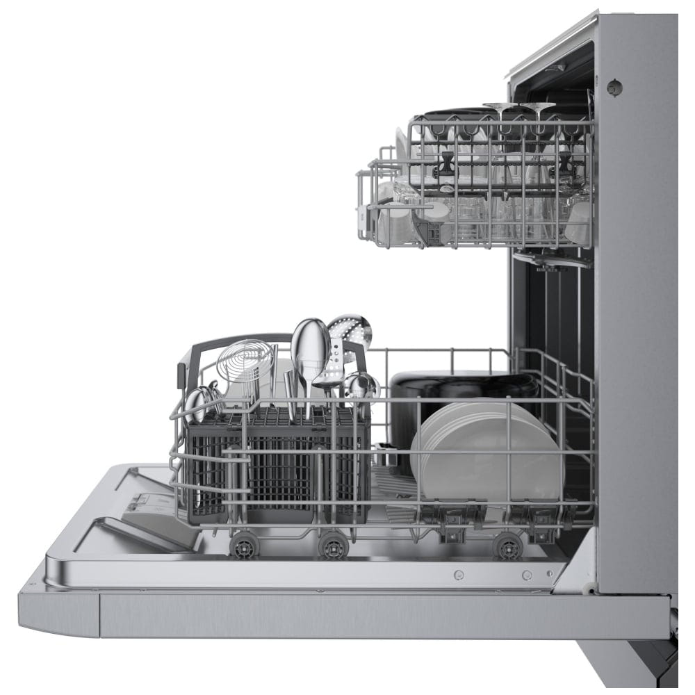 Bosch 300 Series Dishwasher, 24" Brushed Steel Anti-Fingerprint SGE53C55UC