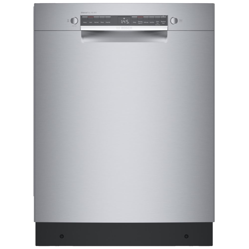 Bosch 300 Series Dishwasher, 24" Brushed Steel Anti-Fingerprint SGE53C55UC