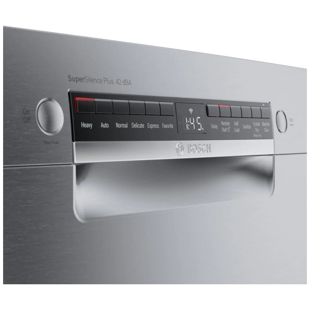800 Series, Dishwasher, 24'', Brushed steel anti-fingerprint SGE78C55UC