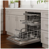 800 Series Dishwasher, 24", Brushed steel anti-fingerprint SGE78C55UC