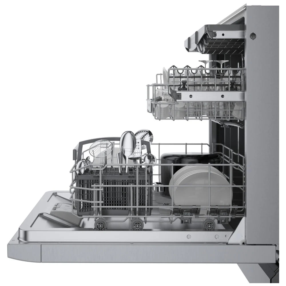 800 Series, Dishwasher, 24'', Brushed steel anti-fingerprint SGE78C55UC