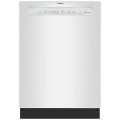 Bosch 100 Series SHE2ADF2N Dishwasher, 24 inch Exterior Width, 52 dB Decibel Level, Full Console, Stainless Interior, 5 Wash Cycles, 12 Capacity (Place Settings), 2 Loading Racks, Wifi Enabled, White colour