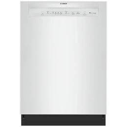 Bosch 100 Series SHE2ADF2N Dishwasher, 24 inch Exterior Width, 52 dB Decibel Level, Full Console, Stainless Interior, 5 Wash Cycles, 12 Capacity (Place Settings), 2 Loading Racks, Wifi Enabled, White colour