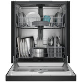 Bosch 100 Series SHE2ADF6N Dishwasher, 24 inch Exterior Width, 52 dB Decibel Level, Full Console, Stainless Interior, 5 Wash Cycles, 12 Capacity (Place Settings), 2 Loading Racks, Wifi Enabled, Black colour